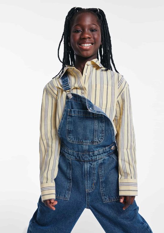 Foto do produto: Camisa Infantil Menina Em Tricoline - Amarelo