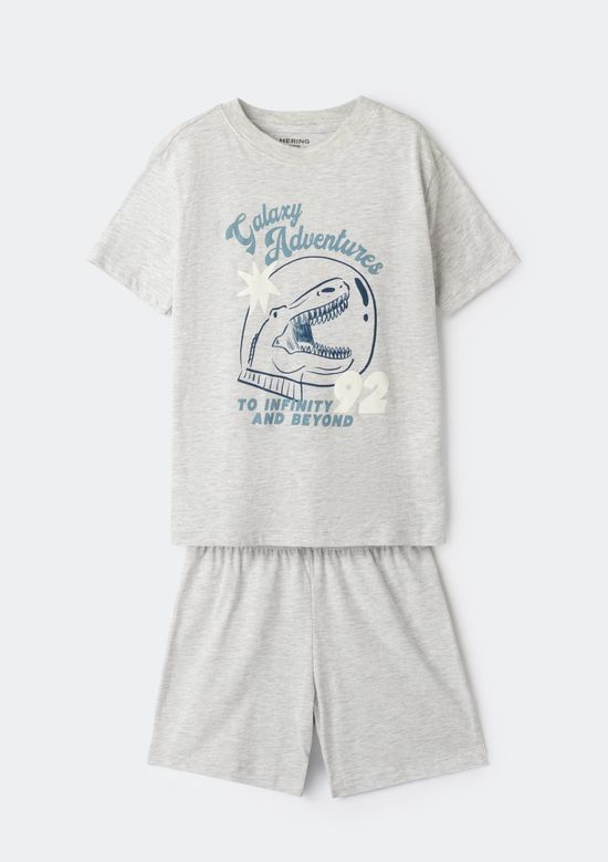 Foto do produto: Pijama Infantil Menino Curto Com Estampa - Cinza