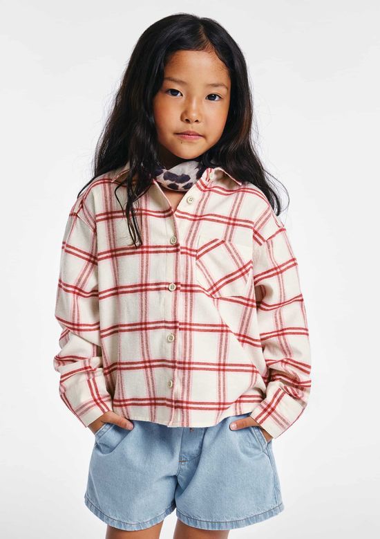 Foto do produto: Camisa Infantil Menina Tricoline Fio Tinto - Rosa