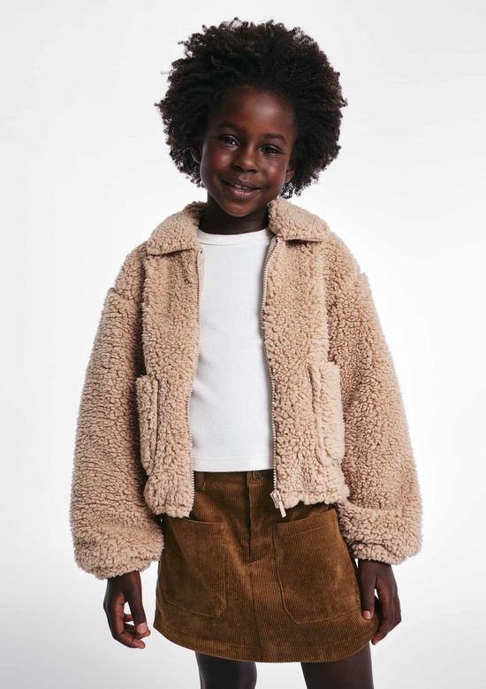 Foto do produto: Jaqueta Infantil Menina Peluciada - Bege