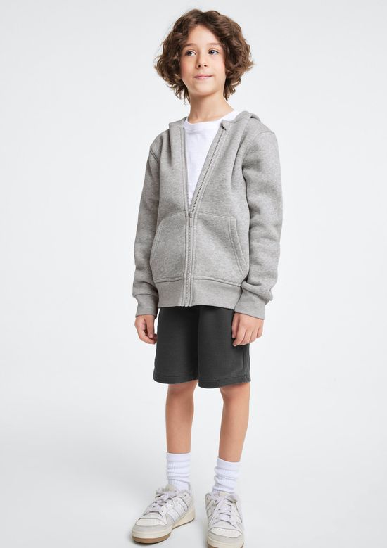 Foto do produto: Bermuda Infantil Menino Em Moletom Estonado - Cinza