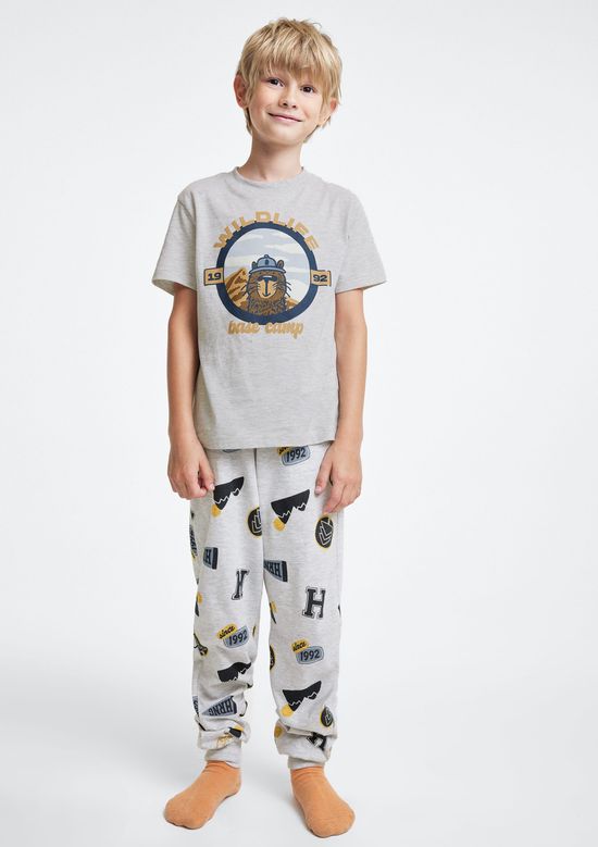 Foto do produto: Pijama Infantil Menino Brilha No Escuro - Cinza