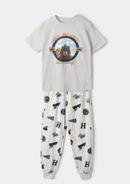 Foto do produto: Pijama Infantil Menino Brilha No Escuro - Cinza