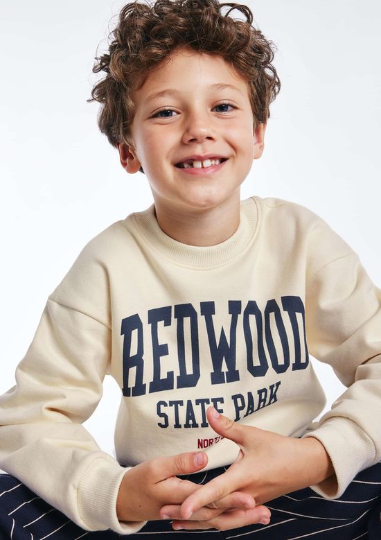 Foto do produto: Blusão Infantil Menino Em Moletom Estampado - Creme