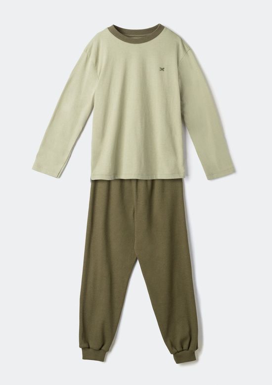 Foto do produto: Pijama Longo Infantil Menino Com Patch - Verde