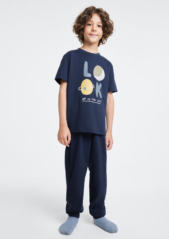 Foto do produto: Pijama Infantil Menino Brilha No Escuro - Azul