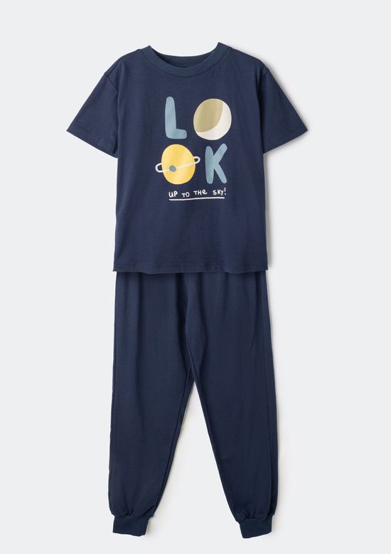 Foto do produto: Pijama Infantil Menino Brilha No Escuro - Azul