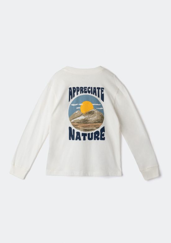 Foto do produto: Camiseta Infantil Menino Manga Longa Com Estampa - Off white