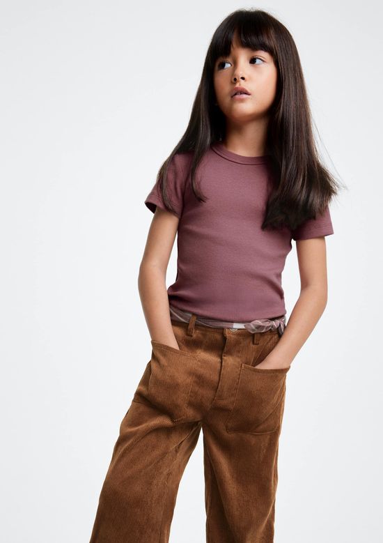 Foto do produto: Blusa Infantil Menina Em Ribana Canelada - Rosa