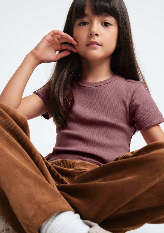 Foto do produto: Blusa Infantil Menina Em Ribana Canelada - Rosa