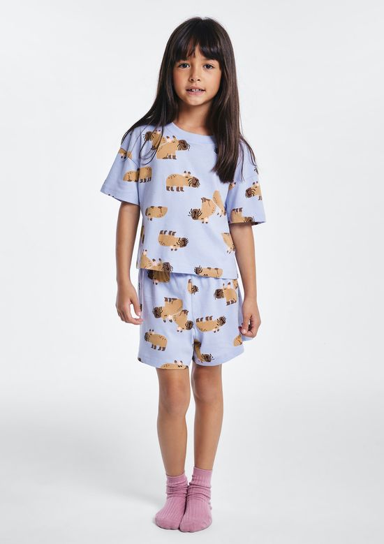 Foto do produto: Pijama Infantil Menina Box Estampado - Azul