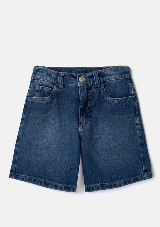 Foto do produto: Bermuda Jeans Infantil Menino Reta - Azul