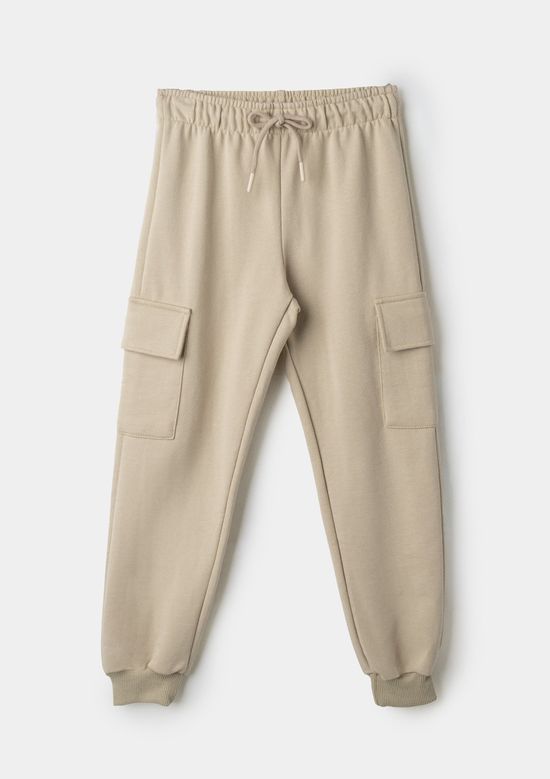 Foto do produto: Calça Infantil Menino Jogger Cós Elástico - Bege