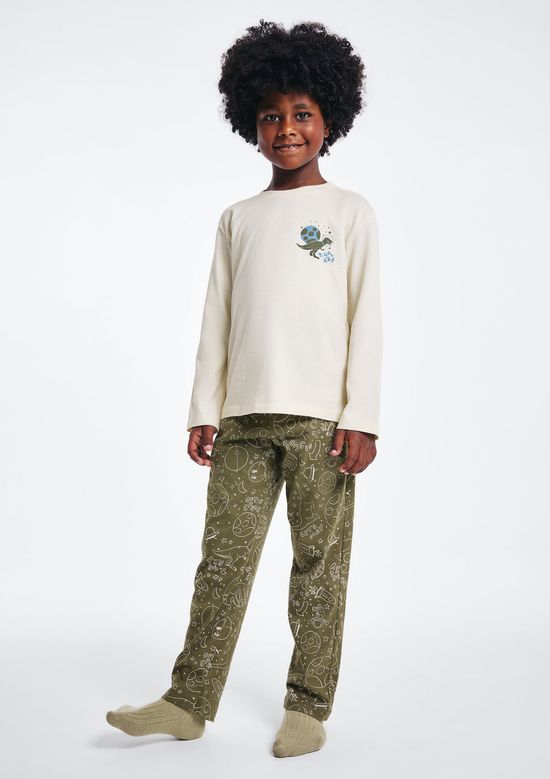 Foto do produto: Pijama Infantil Menino Estampa Brilha No Escuro - Verde
