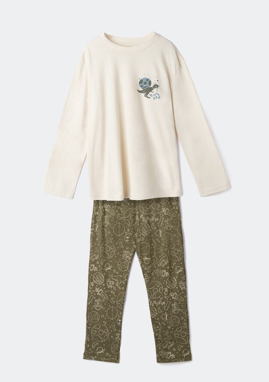 Foto do produto: Pijama Infantil Menino Estampa Brilha No Escuro - Verde