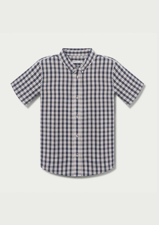 Foto do produto: Camisa Infantil Menino Tricoline Xadrez - Azul