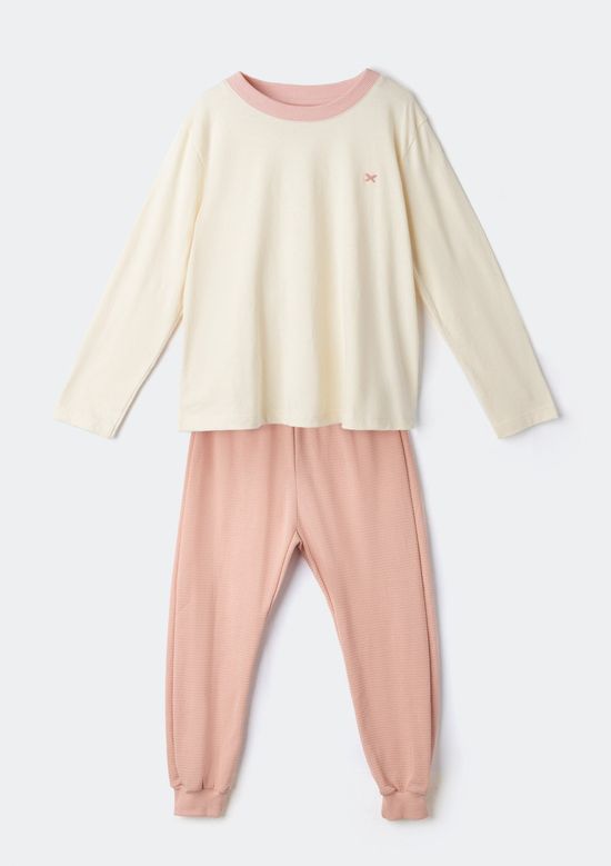 Foto do produto: Pijama Longo Infantil Menina Com Patch - Rosa