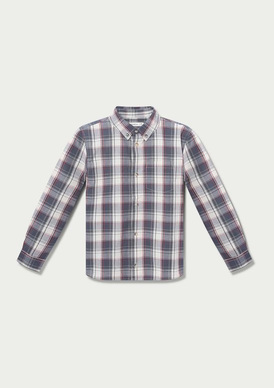 Foto do produto: Camisa Infantil Menino Comfort Fio Tinto Xadrez - Cinza