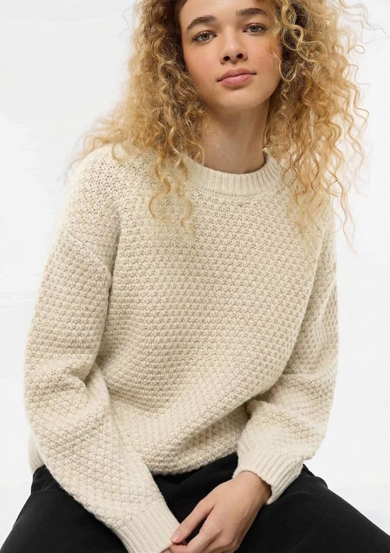 Foto do produto: Blusão Feminino Em Tricô Texturizado - Off white