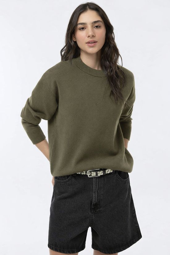 Foto do produto: Blusão Feminino Amplo Em Tricô - Verde