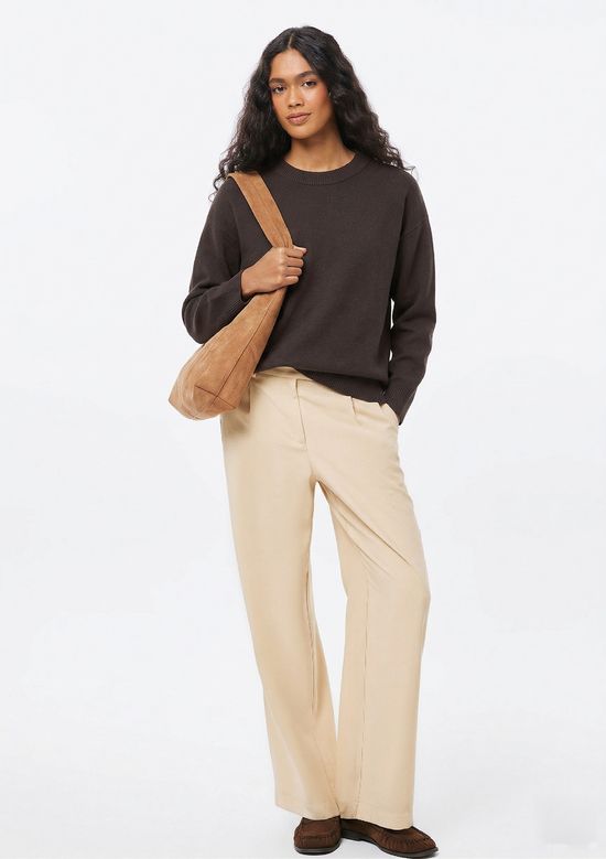 Foto do produto: Blusão Feminino Amplo Em Tricô - Marrom