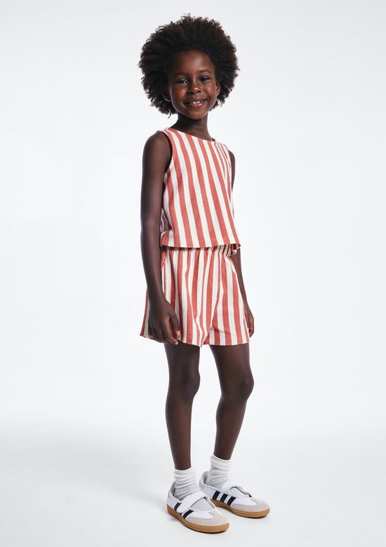 Foto do produto: Conjunto Infantil Menina Fio Tinto Texturizado - Vermelho