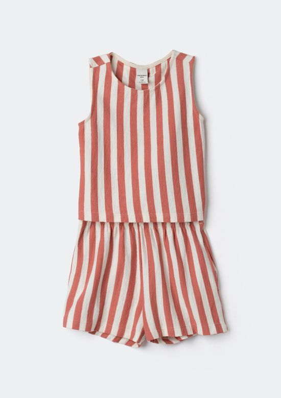 Foto do produto: Conjunto Infantil Menina Fio Tinto Texturizado - Vermelho