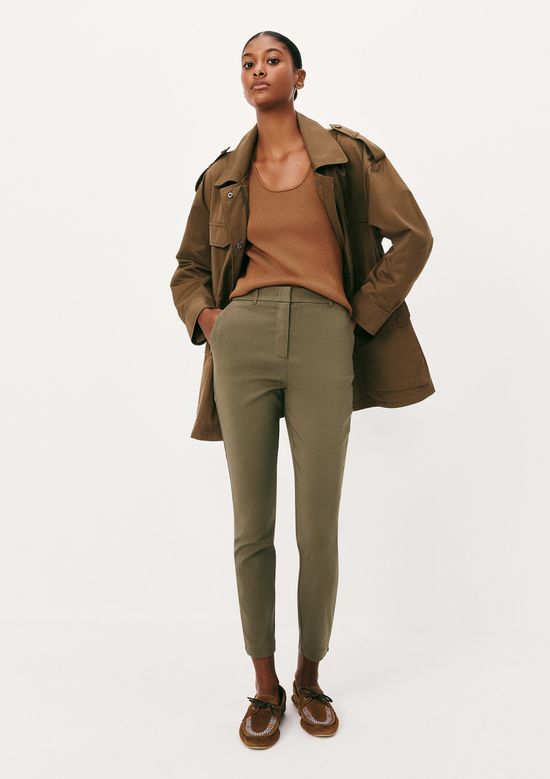 Foto do produto: Calça Básica Feminina Cintura Média Em Alfaiataria - Verde