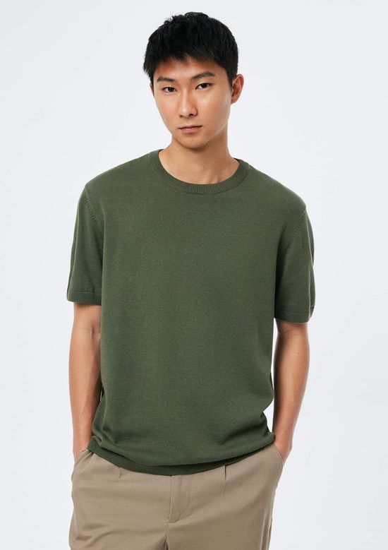 Foto do produto: Camiseta Masculina Tricô Manga Curta - Verde