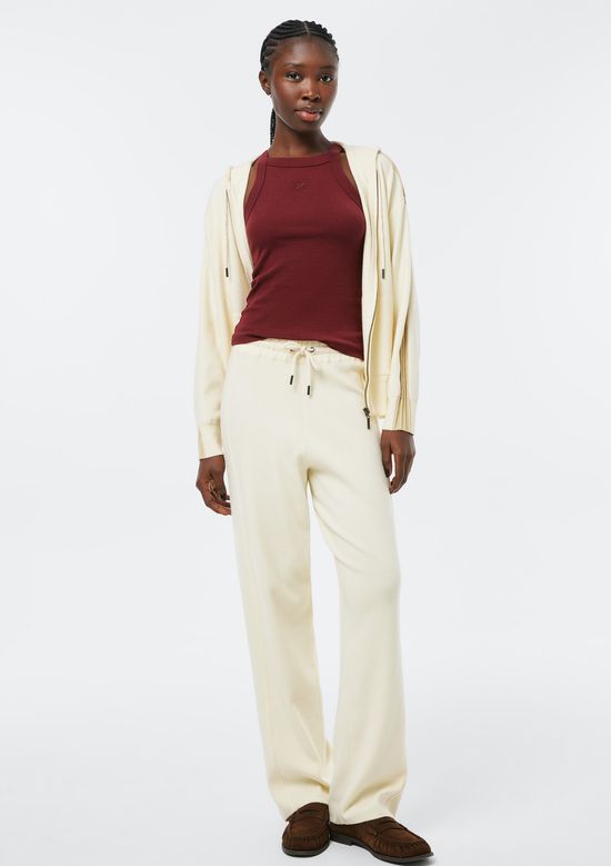 Foto do produto: Calça Feminina Reta em Tricô com Listras Laterais - Off white