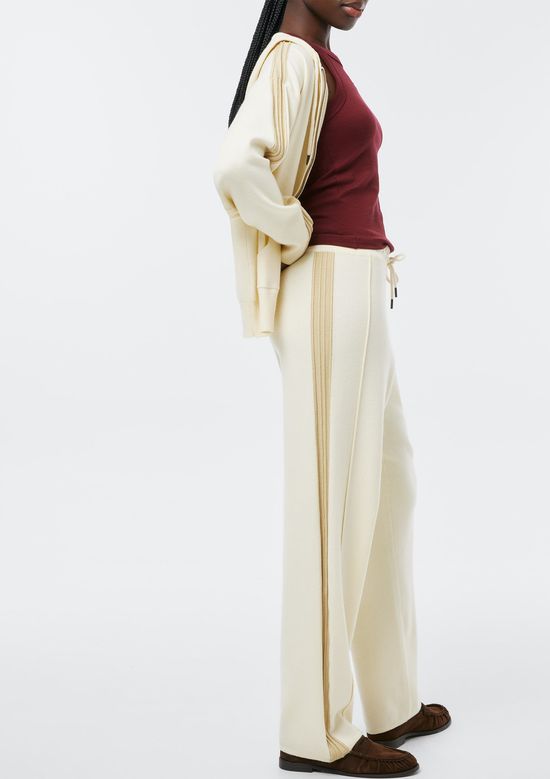 Foto do produto: Calça Feminina Reta em Tricô com Listras Laterais - Off white