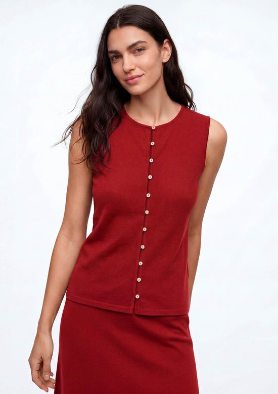 Foto do produto: Regata Feminina Alças Médias Com Elastano - Vermelho