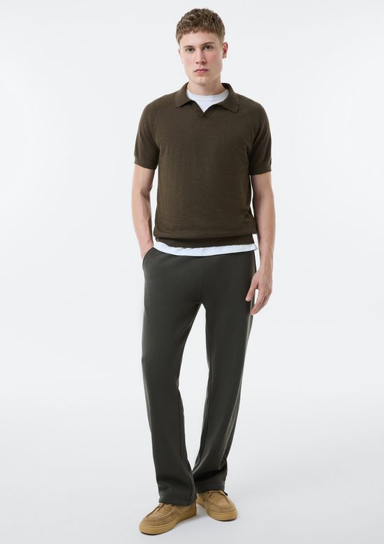 Foto do produto: Calça Masculina Reta Em Moletom Fleece - Verde