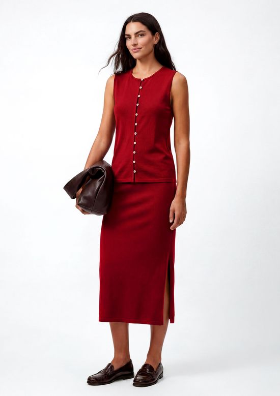 Foto do produto: Regata Feminina Alças Médias Com Elastano - Vermelho