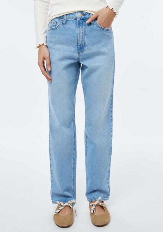 Foto do produto: Calça Jeans Feminina Reta Cintura Alta - Azul