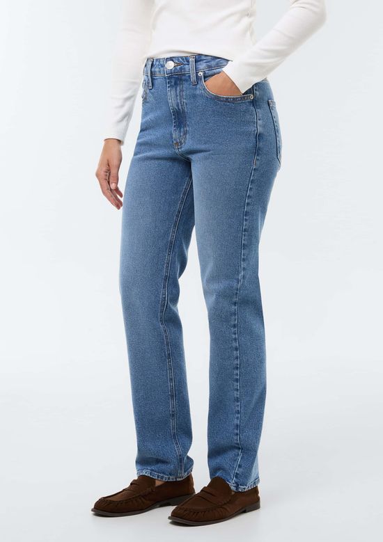 Foto do produto: Calça Jeans Feminina Slim Cintura Média - Azul