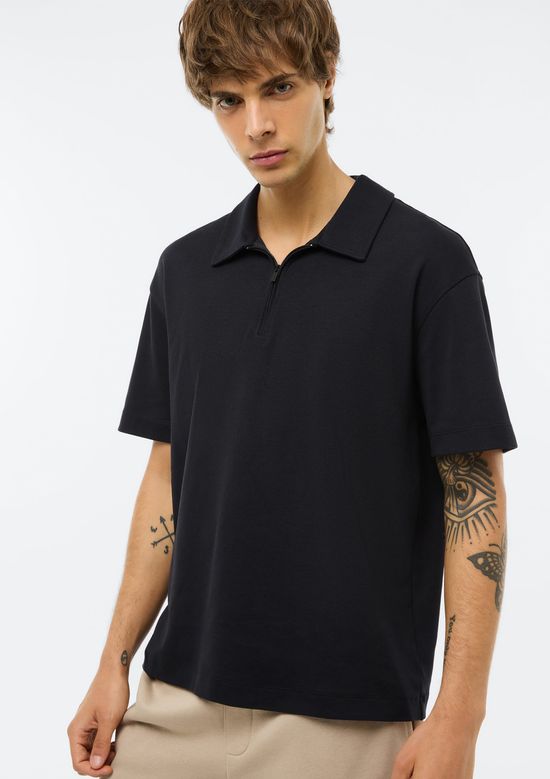 Foto do produto: Camisa Polo Masculina Em Malha Tech - Preto