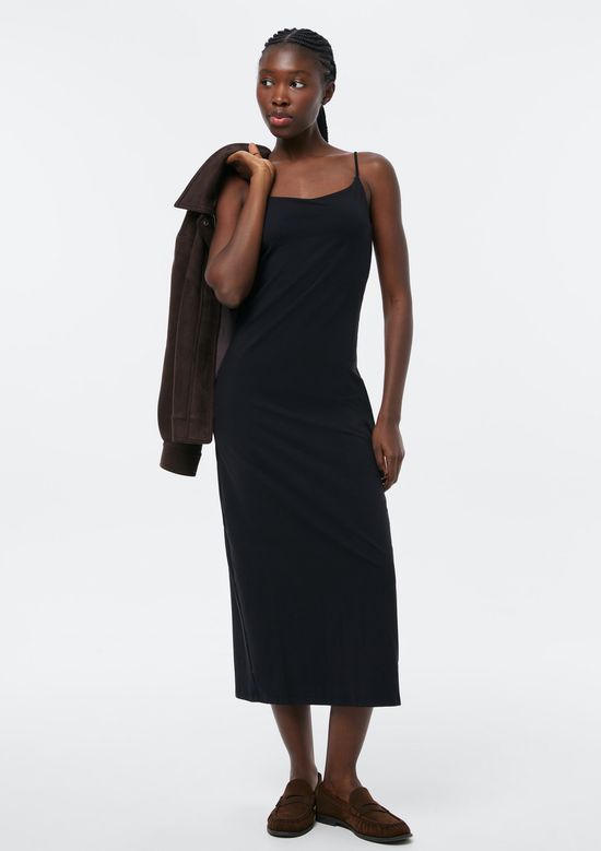 Foto do produto: Vestido Midi Reto Em Algodão - Preto