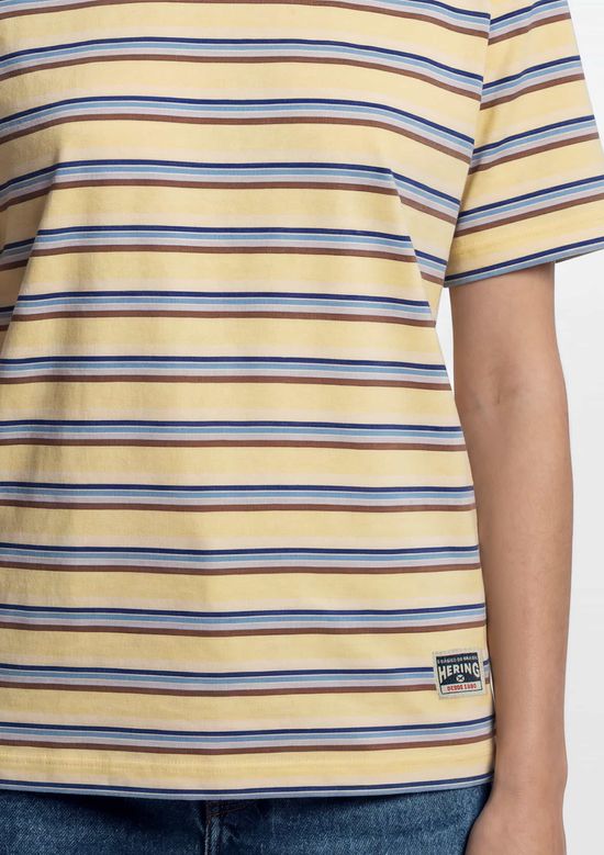 Foto do produto: Camiseta Feminina Box Listrada - Creme