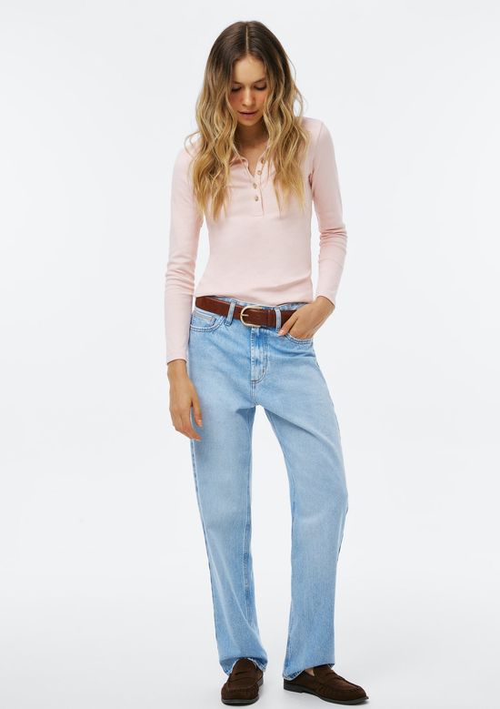 Foto do produto: Calça Jeans Feminina Mom Cintura Alta - Azul