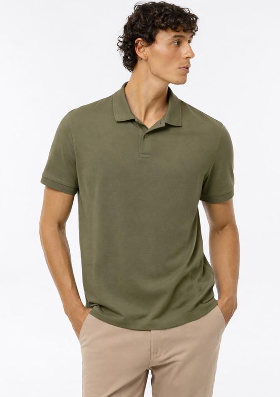 Foto do produto: Camisa Polo Básica Masculina Em Algodão Pima - Verde