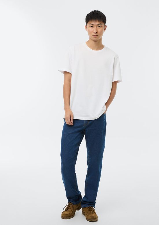 Foto do produto: Calça Jeans Básica Masculina Slim Com Elastano - Azul
