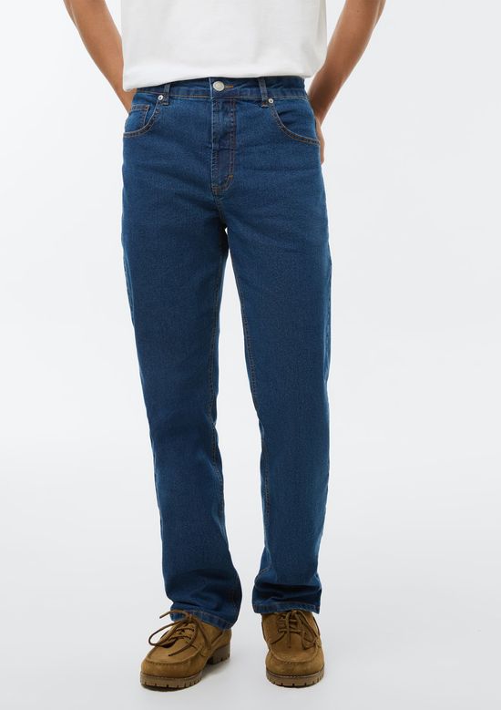 Foto do produto: Calça Jeans Básica Masculina Slim Com Elastano - Azul