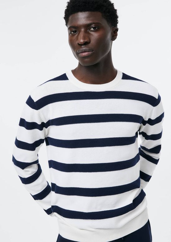 Foto do produto: Blusão Masculino Em Tricô Fio Tinto - Azul