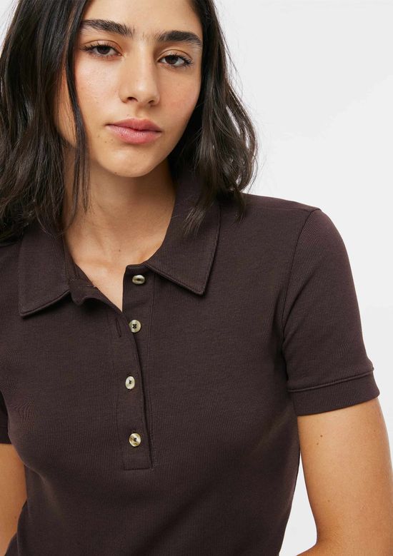 Foto do produto: Polo Feminina Em Ribana Ultra Soft - Marrom