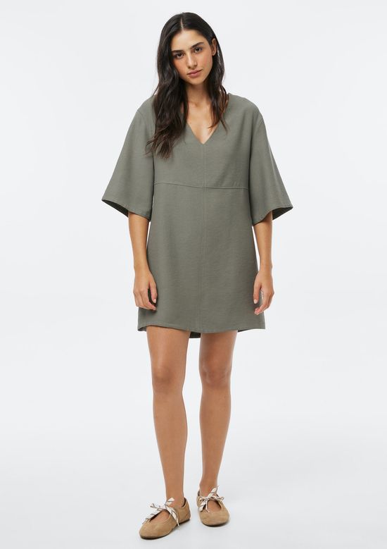 Foto do produto: Vestido Curto Reto Em Viscose - Verde