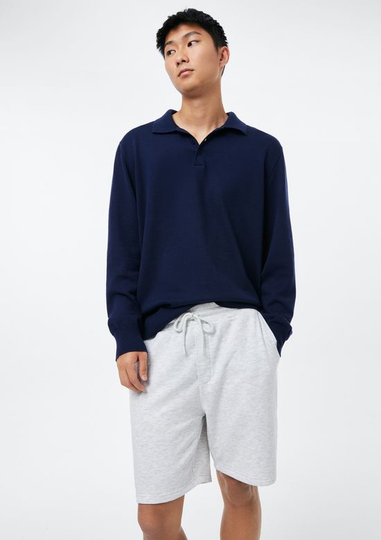 Foto do produto: Bermuda Masculina Reta em Moletom - Cinza