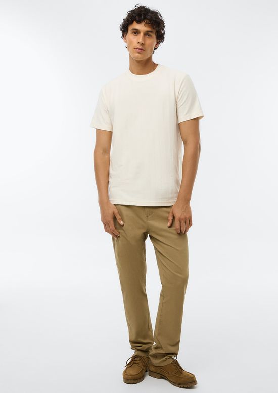 Foto do produto: Camiseta Masculina Comfort Texturizada - Creme