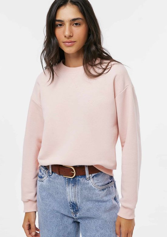 Foto do produto: Blusão Feminino Malha Piquet Bordado - Rosa