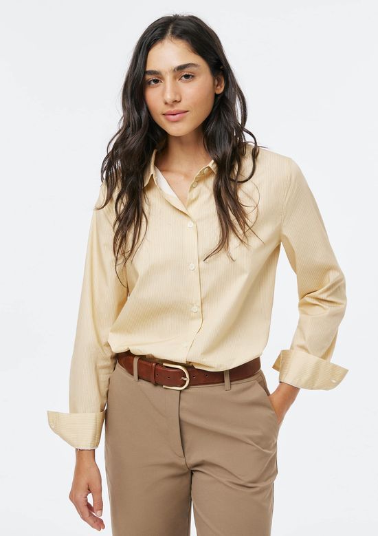 Foto do produto: Camisa Feminina Fio Tinto Listrada - Azul